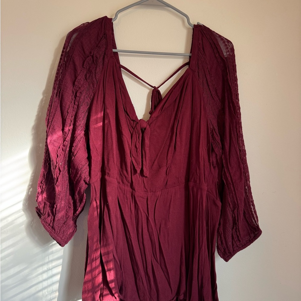 Torrid Burgundy Blouse